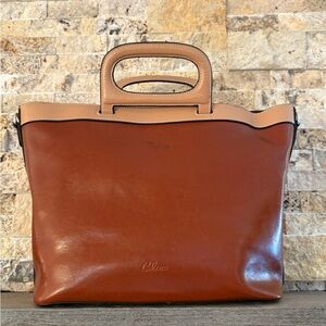 Vintage/Boho Inspired Leather Tote/Shoulder Bag By Cluci